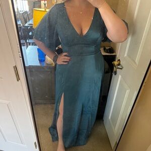 Elegant Teal Maxi Dress